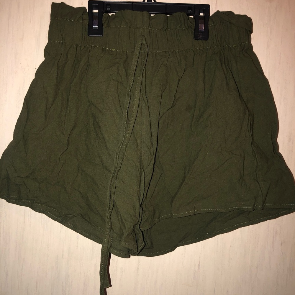 Olive green shorts